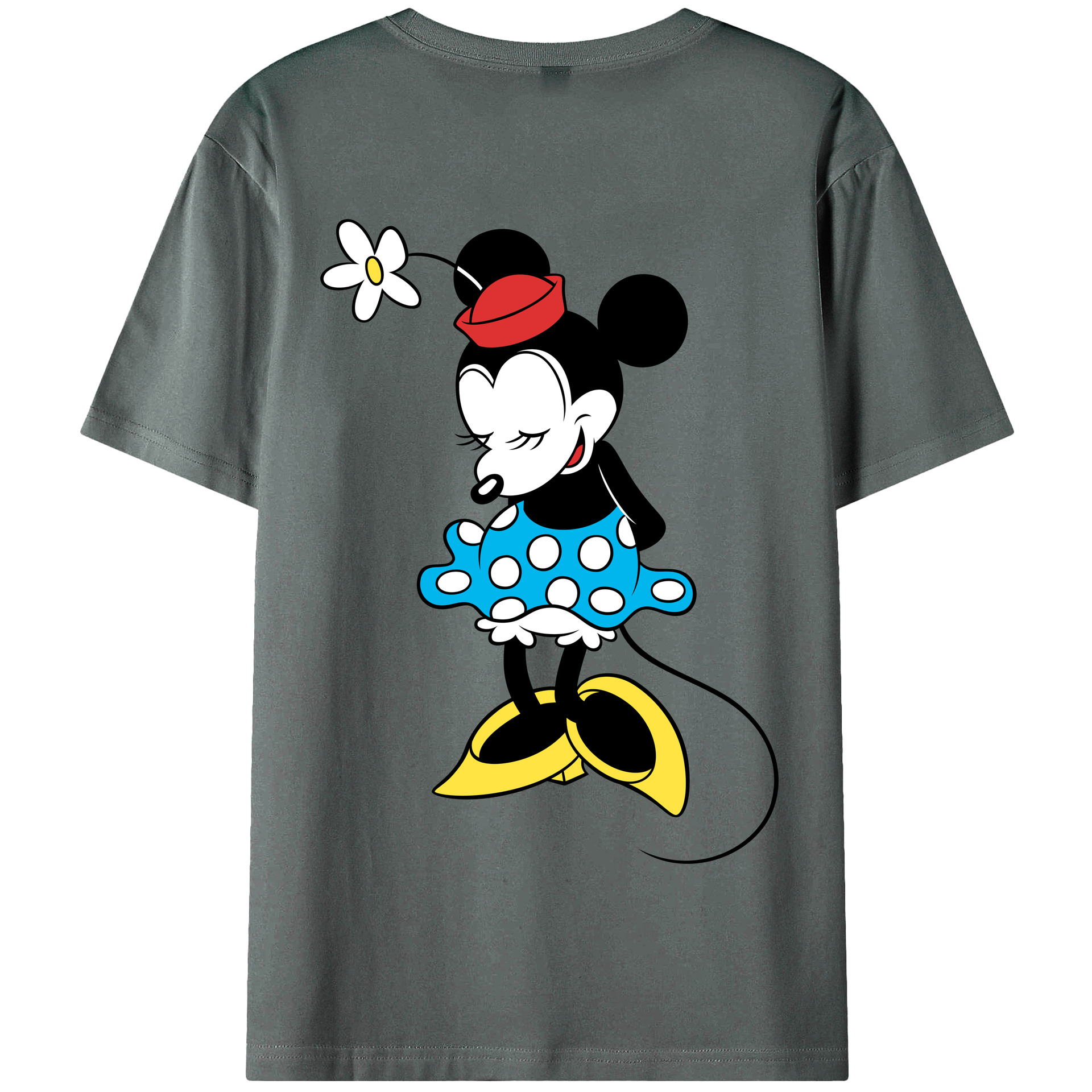 （画像用） ミッキーマウス Mickey Mouse 綿100％半袖Tシャツ（背面プリント）